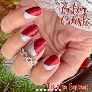 Red and Silver Nail Wraps